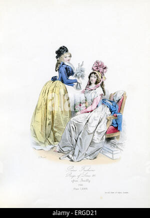 Paris-Mode während der Herrschaft von Louis XVI, 1790 - vom Kupferstich von Hippolyte Pauquet nach Boilly. LXVI, König von Frankreich: 23 Stockfoto