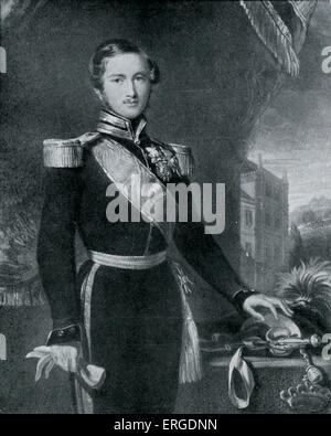Prinz Albert zum Zeitpunkt der Heirat mit Königin Victoria (die am 10. Februar 1840 stattfand). Nach Gemälde von George Stockfoto