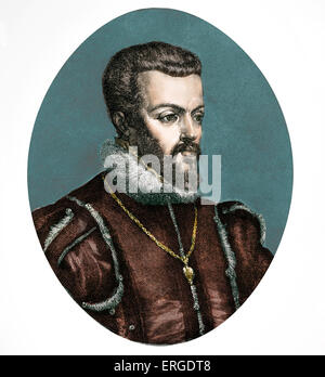 Philipp II. von Spanien. König von Spanien, Portugal, Neapel und Sizilien. Ehemann Maria i. von England (1556-1558). Am 21. Mai 1527 – 13 Stockfoto