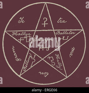 "The Pentogram of Solomon" - Abbildung in das Buch der zeremoniellen Magie von Arthur Edward Waite, 1911 veröffentlicht. AEW: Brite/Britin Stockfoto