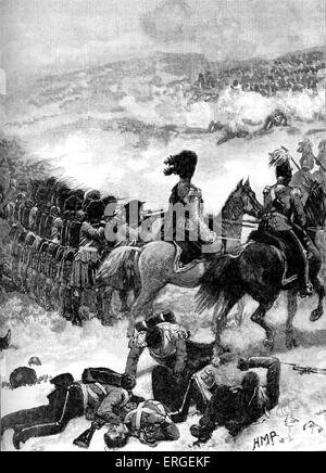 Die Highlanders in der Schlacht von Alma. Britische Vorhut am 20. September 1854, während Krimkrieg (Oktober 1853 – Februar Stockfoto