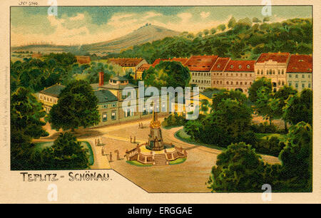 Teplitz - Schönau (heute Teplice, Tschechische Republik). C. 1905. Kurort. Stockfoto