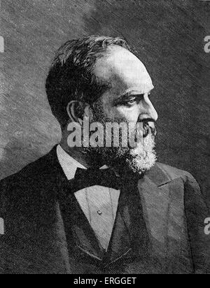 James A. Garfield - Porträt. 20. Präsident der USA (1881). 19. November 1831 – 19. September 1881 Stockfoto