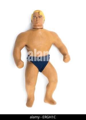 Stretch Armstrong Latex mit Maissirup Gel Action-Figur von 1976 von Kenner Stockfoto