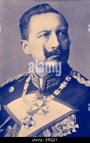 Wilhelm II., deutscher Kaiser von 1888 bis 1941.  Der letzte Kaiser von Deutschland und König von Preussen, b. Januar 1859 - d. Juni Stockfoto