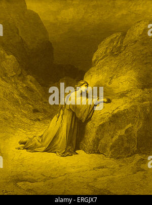 Mary Magdalene, den reuigen Sünder. 19. Jahrhundert Gravur von Gustave Dore, 1832-1883. Stockfoto