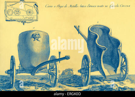 Etruskische Wagen - in Circensian Spiele (Rom) verwendet. Stockfoto