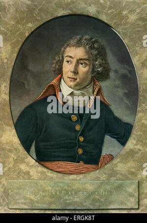 Le Général Berthier (General Louis Alexandre Berthier) (1753-1815), nach dem Stich von Pierre Michel Alix, nach Antoine Jean Stockfoto