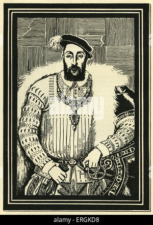 König Henry II (1133-1189), gekleidet in der Nachfolge von Heinrich VIII.  Herbert Norris Künstler starb 1950 - erfordern copyright Stockfoto