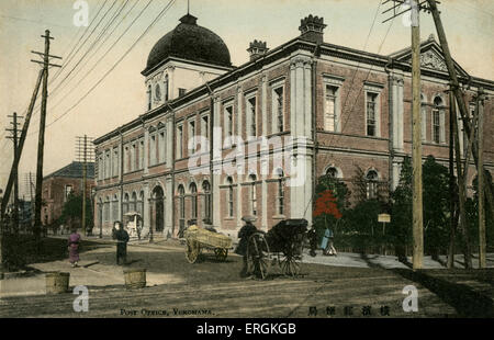 Postamt, Yokohama. Das Bild ist wahrscheinlich vor das große Kanto-Erdbeben, das viel von Yokohama am 1. September 1923 eingeebnet. Stockfoto