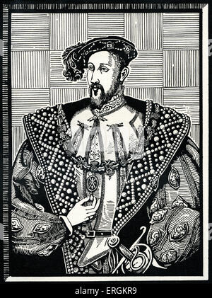 König James V von Schottland (1512-1542) im Jahre 1540. Mitglied des Stuart / Stewart, die König wurde 1513 aber kam zu full house Stockfoto