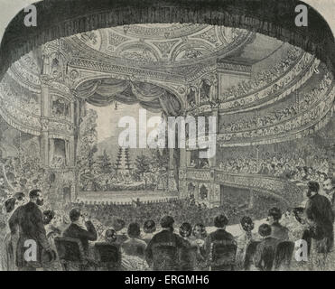 Das Adelphi Theatre, London, 1860. Das Adelphi Theatre wurde erstmals im Jahre 1806 eröffnet. Diese Inkarnation ist die dritte, nachdem Stockfoto