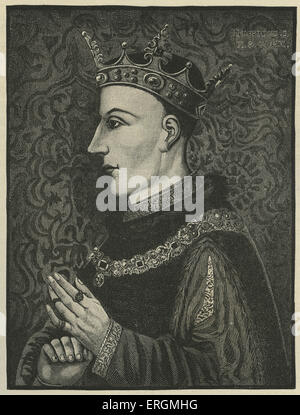 Henry V (1386-1422). König von England (1413-1422)-der zweiten englischen Monarchen aus dem Haus Lancaster. Stockfoto