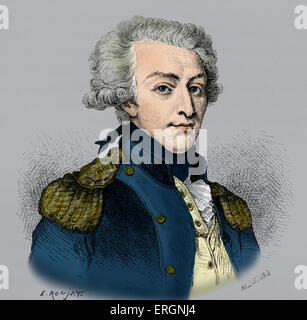 Marie-Joseph Paul Yves Roch Gilbert du Motier, Marquis De La Fayette, französischer Adeliger und Offizier, general der Stockfoto