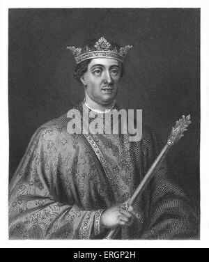 Heinrich II., König von England 1154 – 89, Porträt. 5 März 1133 – 6 Juli 1189. Stockfoto