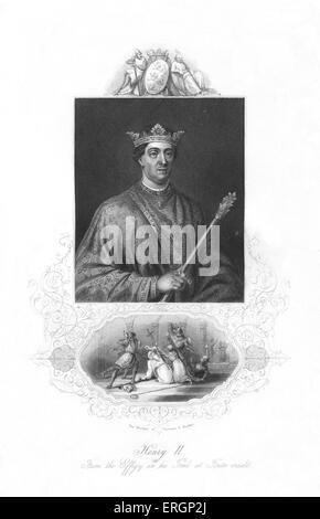 Heinrich II., König von England 1154 – 89, Porträt. 5 März 1133 – 6 Juli 1189. Stockfoto