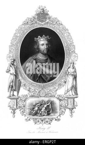 Heinrich III., auch bekannt als Henry von Winchester, Porträt.  König von England, Lord von Irland und Herzog von Aquitanien von 1216 bis Stockfoto