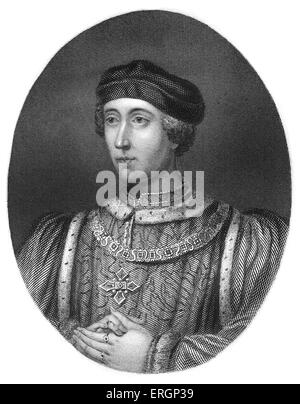 Henry VI, Portrait. König von England 1422 bis 1461 und von 1470 bis 1471 und umstrittene König von Frankreich von 1422 bis 1453. 6 Stockfoto