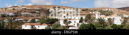 Panorama, Cathedral of Saint Mary von Betancuria in Fuerteventura, Kanarische Inseln, Spanien Stockfoto