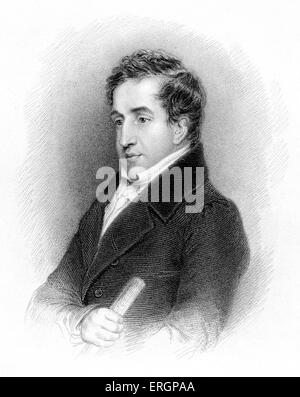 John Cam Hobhouse. Britischer Politiker und Dichterin. 27. Juni 1786 – 3. Juni 1869. Kupferstich von J. Hopwood nach Zeichnung von A. Stockfoto