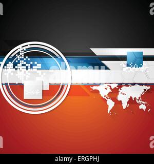 Abstrakte Tech flachen Hintergrund. Vektor-design Stock Vektor