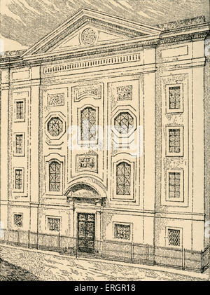 Synagoge in Livorno, Italien. Nach einer Abbildung aus einem Foto. Anfang des 20. Jahrhunderts. Stockfoto