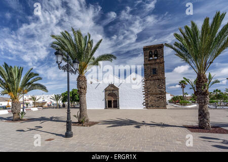 Kirche von Nuestra Señora De La Candelaria La Oliva Fuerteventura Kanaren Spanien Europa Stockfoto