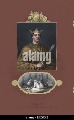 Heinrich II., König von England 1154 – 89, Porträt. 5 März 1133 – 6 Juli 1189. Stockfoto