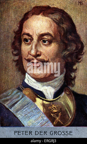 Peter der große, Pyotr, Zar Peter i. von Russland. 1672-1725. Stockfoto