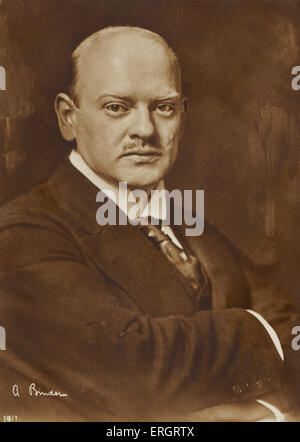 Dr. Gustav Stresemann - deutscher Politiker und Nobelpreisträger. Verhandelt der Locarno-Pakt und gesicherten Deutschlands Platz in Stockfoto