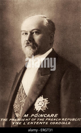 Raymond Poincaré - Porträt.  Präsident der französischen Republik (1913 – 1920), eng verbunden mit der Entente Cordiale und Stockfoto