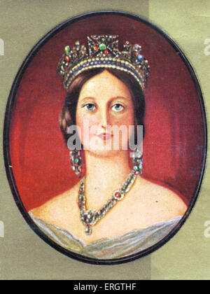 Königin Victoria von England. Porträt. Nach einer Miniatur von William Essex. 24. Mai 1819 – 22. Januar 1901 Stockfoto