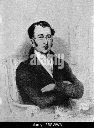John Galt: Schottische Schriftsteller, 2. Mai 1779 – 11. April 1839. Nach einem Porträt von G Hastings. Stockfoto