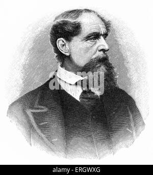 Charles Dickens: Britischer Schriftsteller, 1812-1870.  Gestochen von J C Armytage. Ein Foto entnommen, im Jahre 1868. Stockfoto