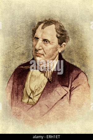 James Fenimore Cooper. US-amerikanischer Schriftsteller. Sein bekanntestes Werk: der letzte der Mohikaner. 15. September 1789 – 14. September 1851 Stockfoto