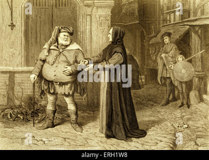 Henry IV, Teil2 (Akt I Szene 2), Theaterstück von William Shakespeare. Falstaff und der Chief Justice. "Chief Justice: Nun, die Wahrheit Stockfoto