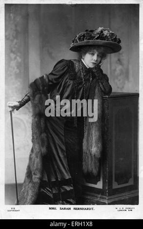 Sarah Bernhardt, französische Schauspielerin 22. Oktober 1844 - 26. März 1923. Stockfoto