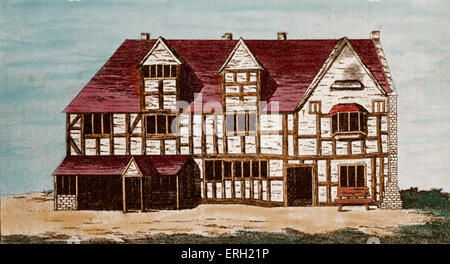 Shakespeares Geburtshaus in Bath, England. Englischer Dichter und Dramatiker getauft 26. April 1564 – 23 April Stockfoto