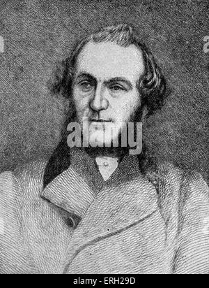 John Leech. Illustrator (Fuge) von Charles Dickens Romanen (A Christmas Carol).   1817-1864 Stockfoto