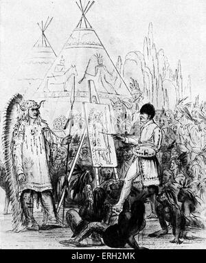 George Catlin, US-amerikanischer Schriftsteller und Maler. 26. Juli 1796 – 23. Dezember 1872. Stockfoto