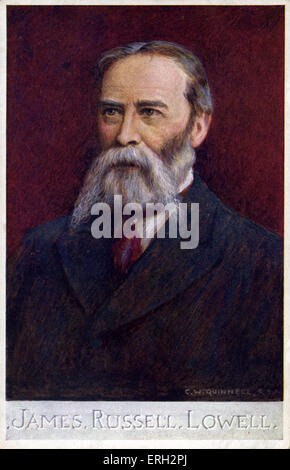 James Russell Lowell, amerikanische romantische Dichter. 22. Februar 1819 – 12. August 1891. Stockfoto