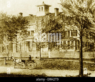 Emily Elizabeth Dickinson Haus - Amherst, Massachusetts.  Amerikanischer Dichter. 10. Dezember 1830 – Mai 15. 1886. Stockfoto