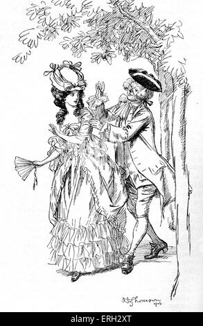 "Evelina" von Fanny Burney. Herr Smith holt Evelina, die weglaufen hat, Brief XLVI. Diese Auflage im Jahr 1920. Stockfoto
