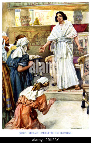 Joseph - Bildunterschrift lautet, "offenbart Joseph zu seinen Brüdern."  Genesis 45:12 ' und, siehe, deine Augen sehen und die Augen Stockfoto