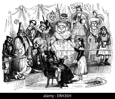 Charles Dickens 'die Old Curiosity Shop".  Zuerst veröffentlicht 1841. Beschreibung der Szene: Frau Jarley lehrt Nell über das Wachs Stockfoto