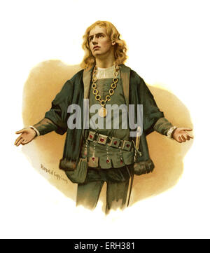 Hamlet, Prinz von Dänemark von William Shakespeare. Illustration von Harold Copping. Englischer Dichter und Dramatiker getauft 26. April 1564 – 23. April 1616. Stockfoto