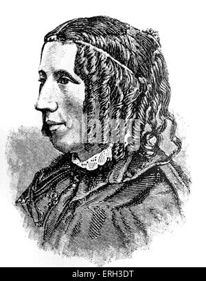 Harriet Beecher Stowe, US-amerikanischer Schriftsteller und Abolitionist, 14. Juni 1811 – 1. Juli 1896. Künstler unbekannt. Stockfoto