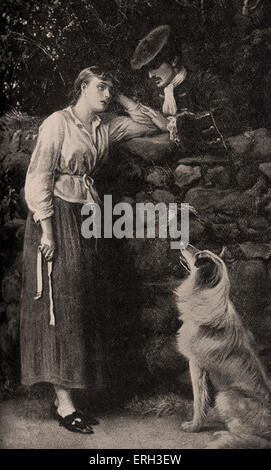 Effie Deans (1877) von Sir John Everett Millais, 8. Juni 1829 – 13. August 1896. Figur aus dem Roman "The Heart of Midlothian' (1818) von Sir Walter Scott, der junge Edelmann George Staunton mit seiner geliebten Effie. Schottische historische Schriftsteller und Dichter 15. August 1771 – 21. September 1832 Stockfoto