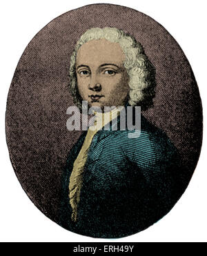 William Collins, englischer Dichter, 1721-1759. Farbausführung Version. Stockfoto