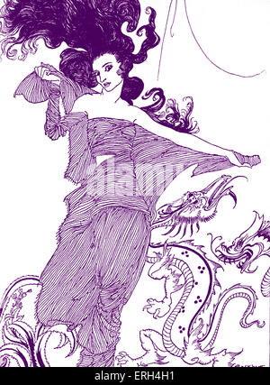 Ligeia "von Edgar. Illustration von Arthur Rackham (1867-1939). EAP-amerikanische Autor & Dichter: 19. Januar 1809 - 7 Stockfoto